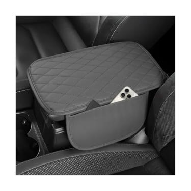 Imagem de NYTKL Capa de console central de carro, capa de apoio de braço central de couro PU com 2 bolsas de armazenamento, almofada protetora de console central confortável atualizada universal para a maioria