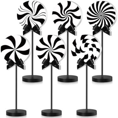 Imagem de Geetery 6 peças de decoração de mesa de Natal, conjunto de doces de madeira, bandeja rústica cansada, decoração de casa de fazenda, Natal, mesa de madeira, placas decorativas para decoração de festa