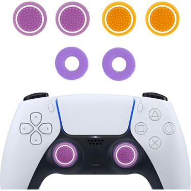 Imagem de MysticHome No - Slip Thumb Grips & Precision Rings | Universal for Nintendo Switch Pro/PS4/PS5/Xbox One/Xbox Series X | 6 - Pack | Multi - Color