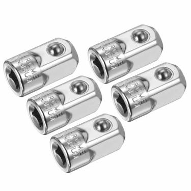 Imagem de HARFINGTON Adaptador de soquete de impacto fêmea de 1/10.2 cm para 1/5.1 cm macho aumentador de unidade quadrada conversor SAE padrão chave de impacto chave catraca disjuntor barra conversão, prata