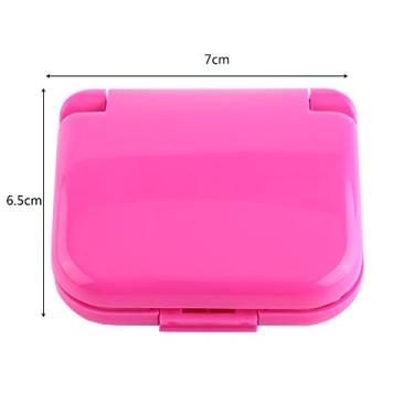 Imagem de Kits de costura de viagem portáteis Caixa Linhas de agulha Botões de tesoura Pinos Ferramentas para casa Design compacto Kit de costura de emergência multifuncional para viagens (Rosa Vermelha)