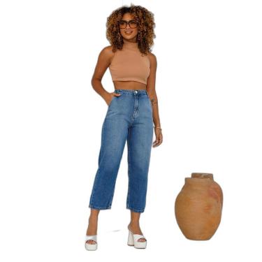 Imagem de CALÇA JEANS SLOUCHY FEMININA CINTURA ALTA BÁSICA-Feminino
