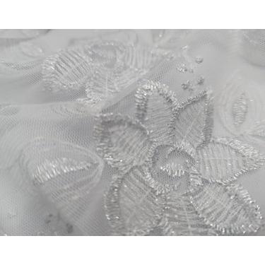 Imagem de Tecido Tule Embroidery VAR 1-100% Poliéster (Branco, 1m x 1,32m)