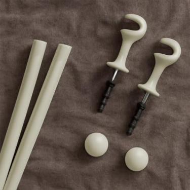 Imagem de Cortina de Madeira, FáCil de Instalar, Inclui Conjunto de Terminais + Suportes, Um Item Essencial Para o Lar.(Varão Completo Palha,Kit 2 Varão)