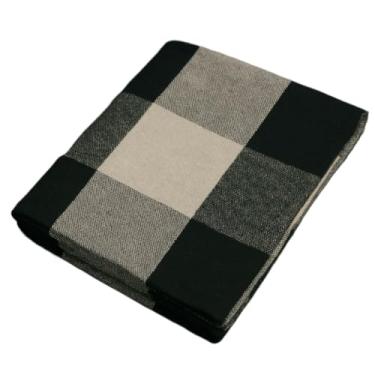 Imagem de Manta Para Sofa King Super Gigante 300x180cm Algodao Tipo Capa Decorativa Protetora (Preto Xadrez)