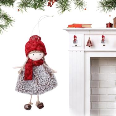 Imagem de Decoração de anjo de pelúcia | Ornamentos de árvore de Natal de boneca de anjo - Pingente festivo para porta de casa, janela de família, festa de celebração interna