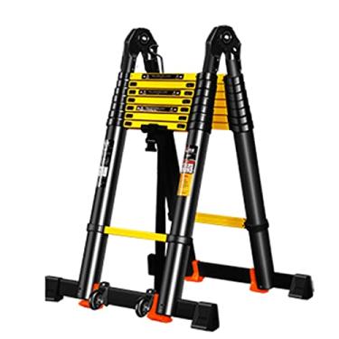 Imagem de Escada de extensão telescópica para escada telescópica doméstica de 8 metros, retração rápida com botão de extensão telescópica design protetor, capacidade de 136 kg, antiderrapante, leve, 150 kg, carga máxima