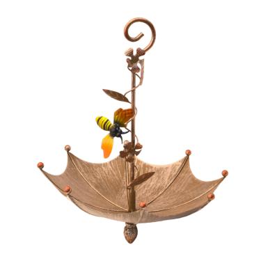 Imagem de Alimentadores de pássaros para atividades ao ar livre | Bandeja de comida de beija-flor suspensa - Alimentador de pássaros decorativo em forma de -chuva antiderramamento para jardim,