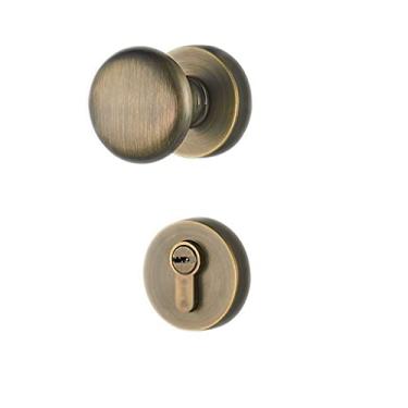 Imagem de Maçaneta de porta alavanca esférica interna de madeira maciça maçanetas de porta, maçaneta redonda com chave/sem chave para fechadura de porta de quarto com alça (cor: bronze verde sem chave)