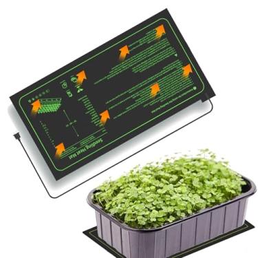 Imagem de HYUIO Tapete térmico para plantas 20W tapete térmico de plântulas germinação de sementes propagação clone starter pad estufa mudas aquecedor tapete quente