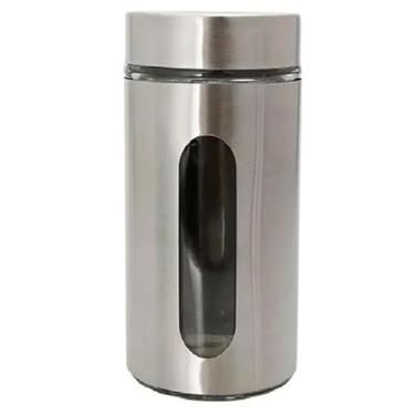 Imagem de Mimo Style, Pote Inox com Visor de Vidro Vítreo 1,4L Tampa Hermética Elegante e Resistente