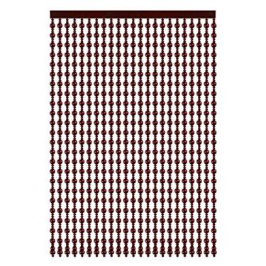 Imagem de Cortinas cortina de contas de madeira maciça decoração de entrada cortada cortina suspensa sem perfuração, vários tamanhos personalizáveis (cor: vermelho, tamanho: 90 x 176 cm-25 raízes)