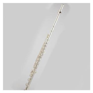 Imagem de Flauta de roupa de flauta em chave C corpo de cobre branco com 17 furos e chave E instrumento fácil de usar e bonito