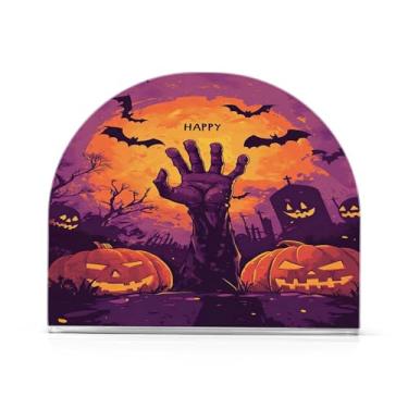 Imagem de xigua Porta-guardanapos engraçado de Halloween Grim Reaper Porta-guardanapos de papel acrílico transparente elegante para mesas Dispensador de papel de seda independente para mesa de jantar