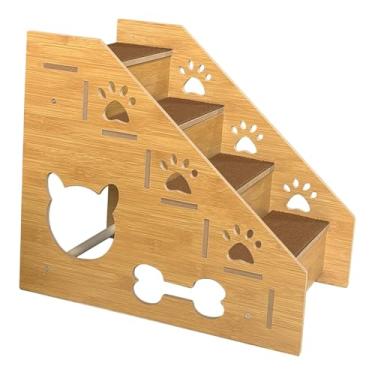 Imagem de Bothyi Escada para cães e animais de estimação, acessórios para animais de estimação, escada para filhotes, para gatos idosos, casinha para gatos, sofá ou, 4 Camadas
