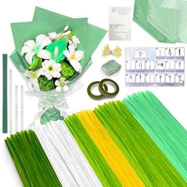Imagem de LINAYE 500 peças de limpeza de cachimbo artesanal, 6 cores limpadores de cachimbo, kit de flores, hastes de chenille para artesanato com papel de embrulho de instruções, estames de flores, hastes