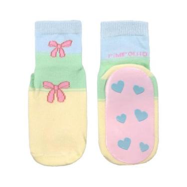 Imagem de Meia Com Solado Antiderrapante 26 A 30 Desenho Infantil Bebe - Pimpolh