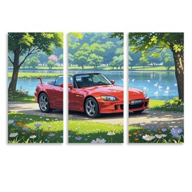 Imagem de HouLaiZhe Anime JDM S2000 Primavera Poster Arte de Parede em Tela para Sala de Estar Quarto Decoração de Casa Escritório Pintura Pósteres (30 x 60 cm) × 3)