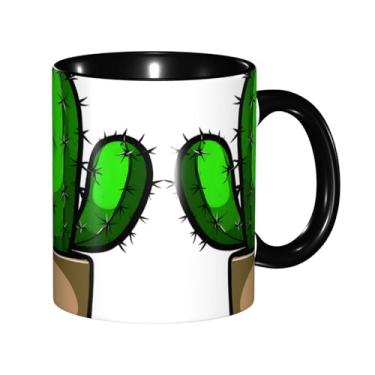 Imagem de Zeraoke Canecas de café criativas com impressão verde, personalizadas, presente para família, tamanho de 325 ml, unissex