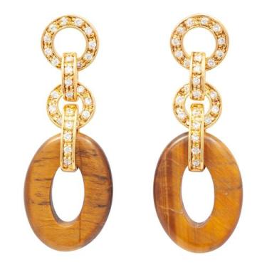 Imagem de Brinco Olho de Tigre BC1939 - Akasaki