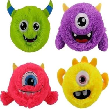 Imagem de Brinquedo de Pelúcia Macio Inflável Monstro Colorido com Textura Suave para Criança