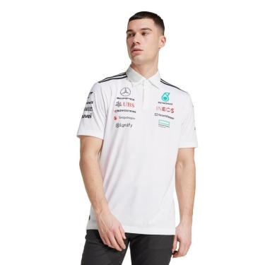 Imagem de Camisa Adidas Polo Branca Mercedes - AMG Petronas Fórmula 1 Team Masculina-Masculino