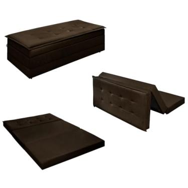 Imagem de Puff Vira Cama Casal Para Descanso - Diversas Cores (Marrom)