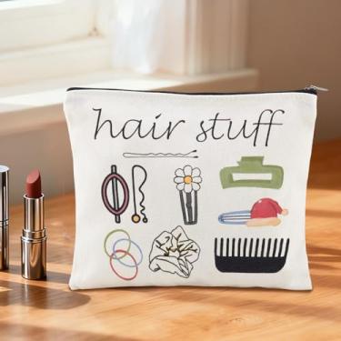 Imagem de Bolsa de maquiagem de cabelo para mulheres, amigas, presentes de Natal para mulheres, irmãs, acessórios de cabelo, bolsas de cosméticos, presilhas engraçadas, bolsa de maquiagem, presentes para amigas