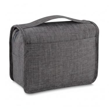 Imagem de Necessaire De Mão Grande Com Cabide Cinza Em Poliéster