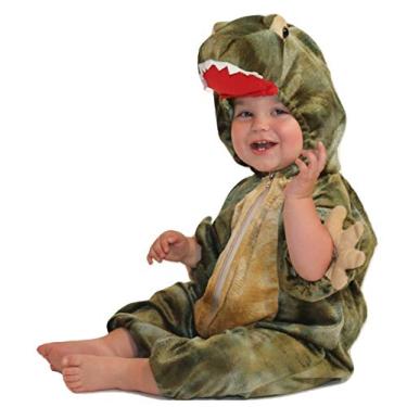 Imagem de PATYMO Fantasia de Dinossauro Jurássico para Bebês - Fantasia Infantil Verde (12 – 18 meses, Rex)