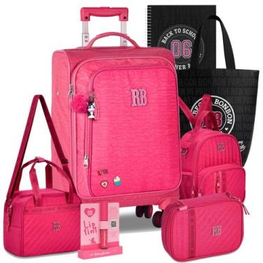 Imagem de Kit Mochila Mala Escolar RB Rebecca Bonbon Estojo e Lancheira Lançamen