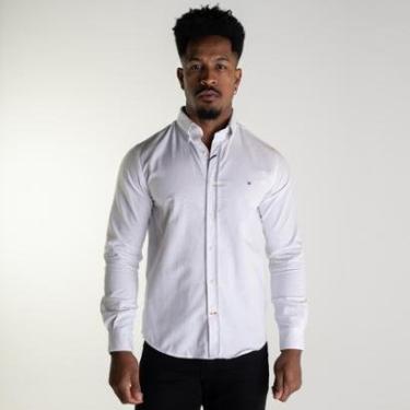 Imagem de Camisa Tommy Hilfiger Oxford Branca-Masculino