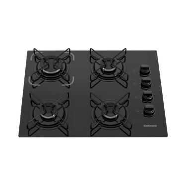 Imagem de Cooktop 4 Bocas Essencial Itatiai Mesa De Vidro à Gás Bivolt Preto