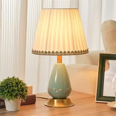Imagem de Quarto Contemporâneo Lâmpada De Mesa De Cerâmica LED Criatividade Americana Sala De Estar Quarto Infantil Estudo Villa Hotel Cabeceira Mesa Luz (Estilo 27)