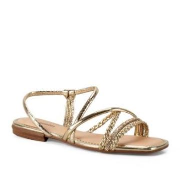 Imagem de Sandália Mississipi Rasteira Metalizada Feminina J0661-Feminino
