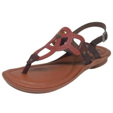 Imagem de Sandália Feminina Rasteira Couro Conforto Prática New Face-Feminino