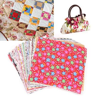 Imagem de Naroote 100 Unidades de Remendo Quadrado Floral Macio para Costura DIY, Bolsas, Bolsas, Roupas de bebê, Acessórios Artesanais Impressos Em Algodão para Iniciantes, Material Ecológico para Presentes