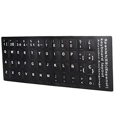 Imagem de Generic Adesivo de Teclado Em Espanhol, Resistente à Abrasão, à Prova de Poeira para Notebook de 10 a 17 Polegadas, Material de PVC