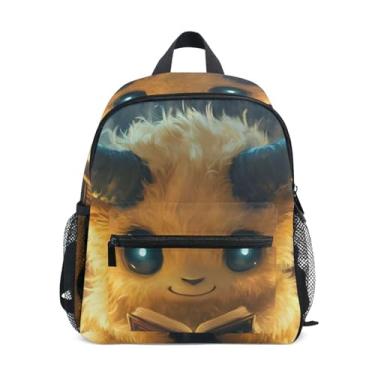 Imagem de GAIGEO Cute Monster Cow Funny Backpacks for Toddlers with Whistle, Adjustable Chest Strap, Toddler Boys Backpack Lightweight & Compact for Ages 3-8