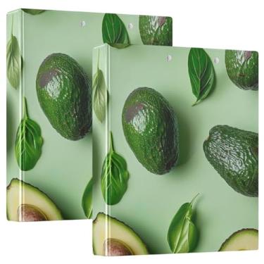 Imagem de Prancheta verde de abacate com 3 anéis para fichário de papel tamanho carta organizador para escola e escritório, 1 pacote