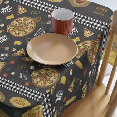 Imagem de Toalha Mesa Plástica Térmica Pizza 6 Lugares 1,80 - IDEALIZA