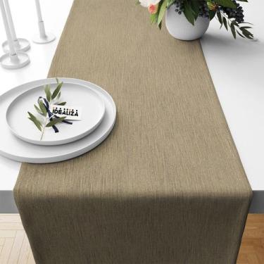 Imagem de 1 Caminho Trilho Mesa Impermeável PVC Juta Bege 42x140 - IDEALIZA