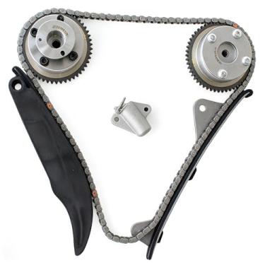 Imagem de AUCERAMIC 24321-2E000 24420-2E000 Kit de corrente de distribuição do motor com engrenagens CVVT de admissão e escape apto para Hyundai Elantra/Elantra GT 2012-2013 Kia Soul 1.8L 2.0L Código do motor