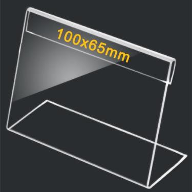 Imagem de ZJchao Titular do Cartão de Visita Acrílico Premium Em Forma de L à Prova de Riscos Resistente Durável Display de Cartão de Visita para Reuniões de Hotel de (Tamanho do papel 100*65mm (estilo
