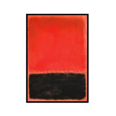 Imagem de Pôster de arte de parede vintage Mark Rothko arte moderna abstrata blocos de cores minimalista pintura em tela impressão sala de estar decoração de casa (SKU13,20.3x30.5 cm = (20 x 30 cm), moldura
