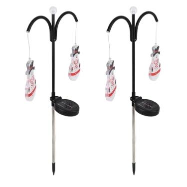 Imagem de ZJchao Luz de Estacas de Natal do Boneco de Neve, Decoração LED Movida a Energia Solar para Passarela de Jardim Com IP65 à Prova D'água, Desligamento Automático Ao Anoitecer