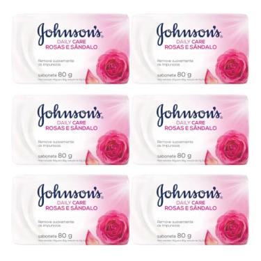 Imagem de KIT 06 Sabonete Johnson Rosas e Sândalo 80g