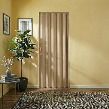 Imagem de Kit 4 Portas Sanfonada de Pvc 210cm X 100cm Belplast Bege