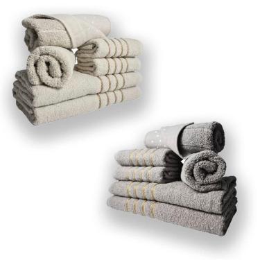 Imagem de Jogo De Toalhas 12pcs - 4 Banhos 4 Rosto 4 Tapetes Bg+cz