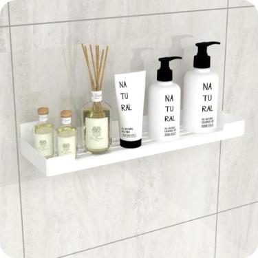 Imagem de Porta Shampoo Suporte Organizador Banheiro Branco ELG - MetalCromo